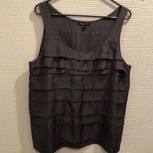 Gray Silk Habutai Eileen Fisher Layered Tank